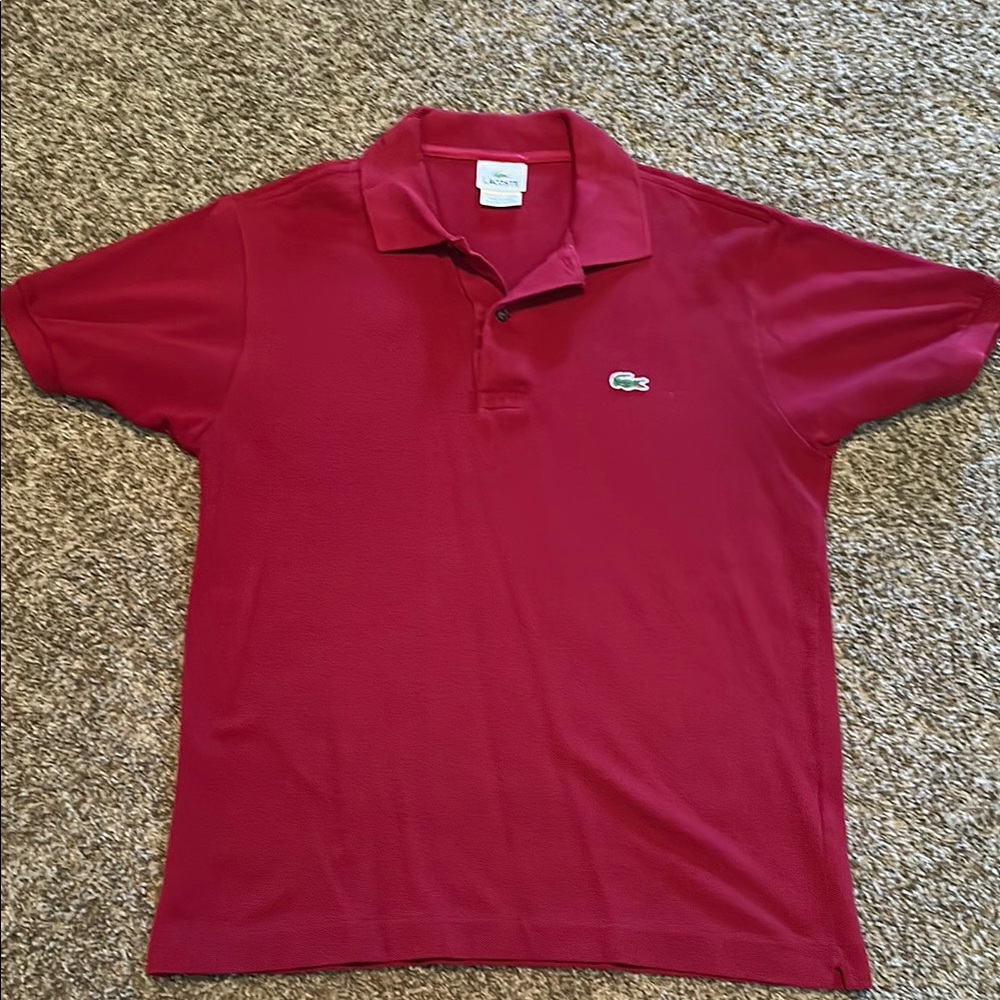 Lacoste Red Polo Shirt Classic Style